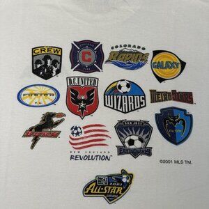 Vintage 2000s Y2K 2001 MLS Major League Soccer All Star Game shirt